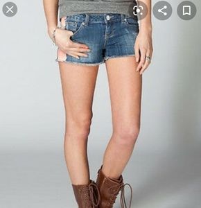 KARMA BLUE BLEACHED SIDES CUT-OFF SHORT 5